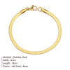 eManco Stainless Steel Adjustable Classic Snake Chain Bracelet Women's Gold Plated Jewelry Wholesale