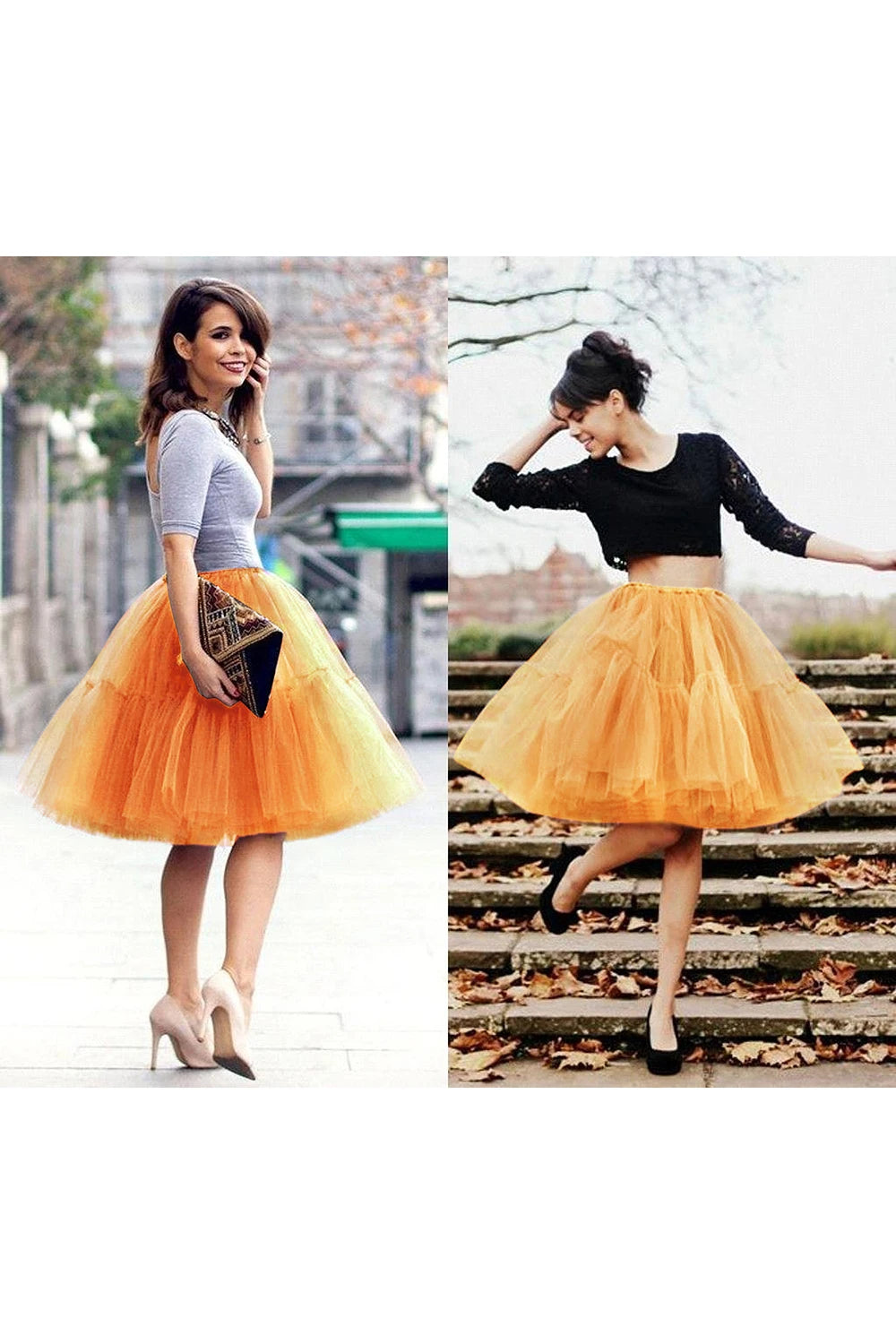 Multi-layer Tulle Tutu Skirts Fuchsia 6 Layers Fluffy Petticoat Underskirt Princess Ball Gown Women Halloween Party Skirt