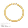 eManco Stainless Steel Adjustable Classic Snake Chain Bracelet Women's Gold Plated Jewelry Wholesale
