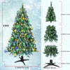 Christmas Tree with 300 Lights Artificial Xmas Tree with 360 Rotation Design LED Warm Multicolor Lights Xmas Tree Holiday Decor