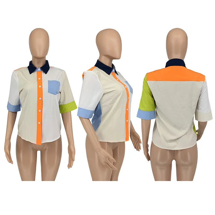 2022 Summer Women Blouses Half Sleeve Spring Blouse Woman Blouse Shirt Office Elegant Work Shirt Top Blusas Mujer De Moda