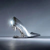 Women's New Pointed Shallow Mouth Metal Fabric Tiger Teeth Slope Heel Shoes Large 43