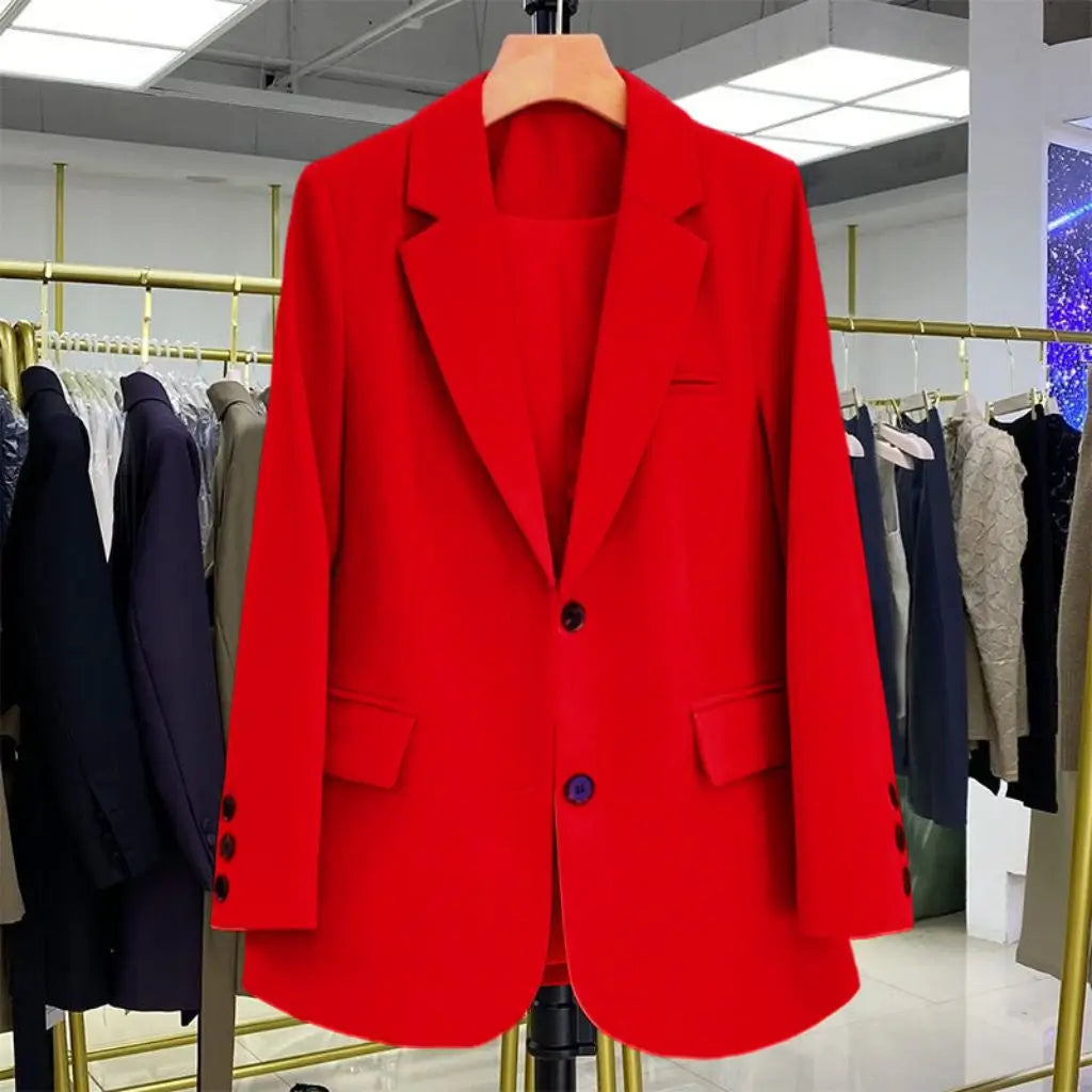 Candy Color Blazer Women Clothing Trends Long Sleeves Blazers Chic Office Ladies Jackets Luxury High-end Coat Vestido Outerwear