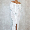 Wmstar Women Dress Long Sleeve Knitted New Fashion Elegant Bodycon Ladies Sexy Bodycon Party Long New Maxi Dresses Dropshipping