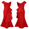 Elegante Kleider für Damen, One Shoulder, ärmellos, Rüschen, Meerjungfrauen-Schnitt, bodenlang, luxuriös, für Geburtstagsfeiern, Dinner, Vestidos Mujer Kleid