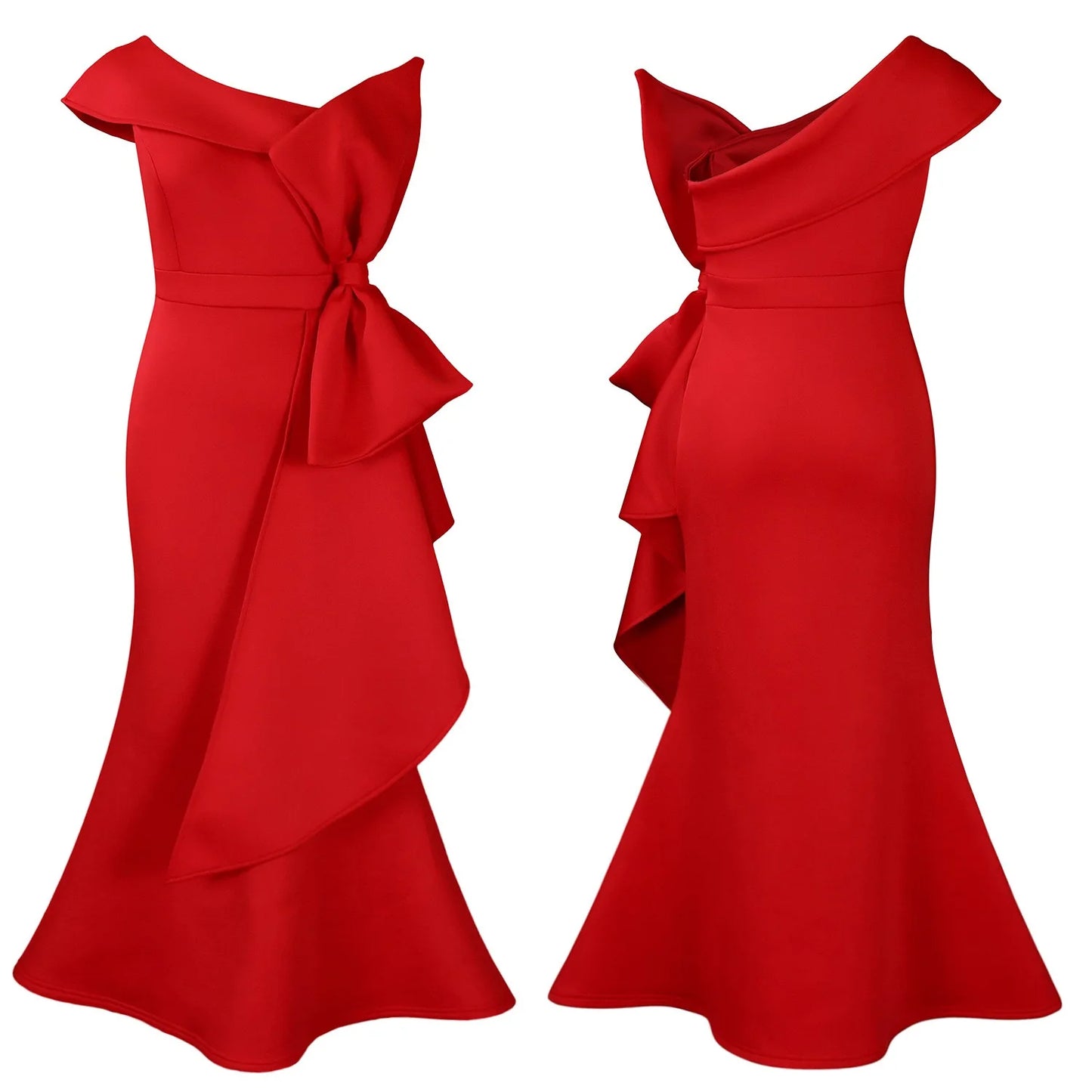 Elegante Kleider für Damen, One Shoulder, ärmellos, Rüschen, Meerjungfrauen-Schnitt, bodenlang, luxuriös, für Geburtstagsfeiern, Dinner, Vestidos Mujer Kleid