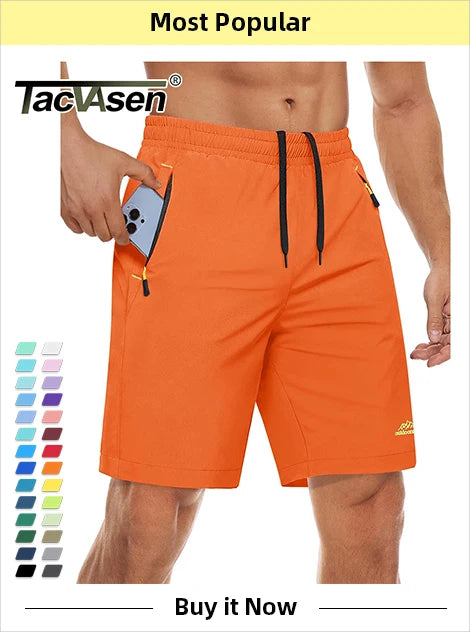 TACVASEN Summer Lightweight Trousers Mens Fishing Pants Outdoor Hiking Nylon Quick Dry Pockets Cargo Pants Casual Work Trousers