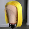 WIF Kurzer Bob Glattes Farbenfrohes Haar Synthetische Perücke Highlight Orange Glatter Bob Pinkes Haar Lace Front Perücken Cosplay Make-up Verwendung