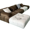 Customized Italian Minimalist Tofu Block Sofa Medieval Furniture Lamb Velvet Simple Cream Wind Fabric Module Sofa Sofa Couch