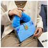 Faux Fur Top Handle Acrylic Party Box Clutch Fashion Purses and Handbags for Women Designer Evening Bag Chain Shoulder Bag