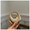 New Gold Silver Fashion Acrylic Moon Women's Handbags Luxury Ladies Clutch Bags Dinner Bag with chain 2024
