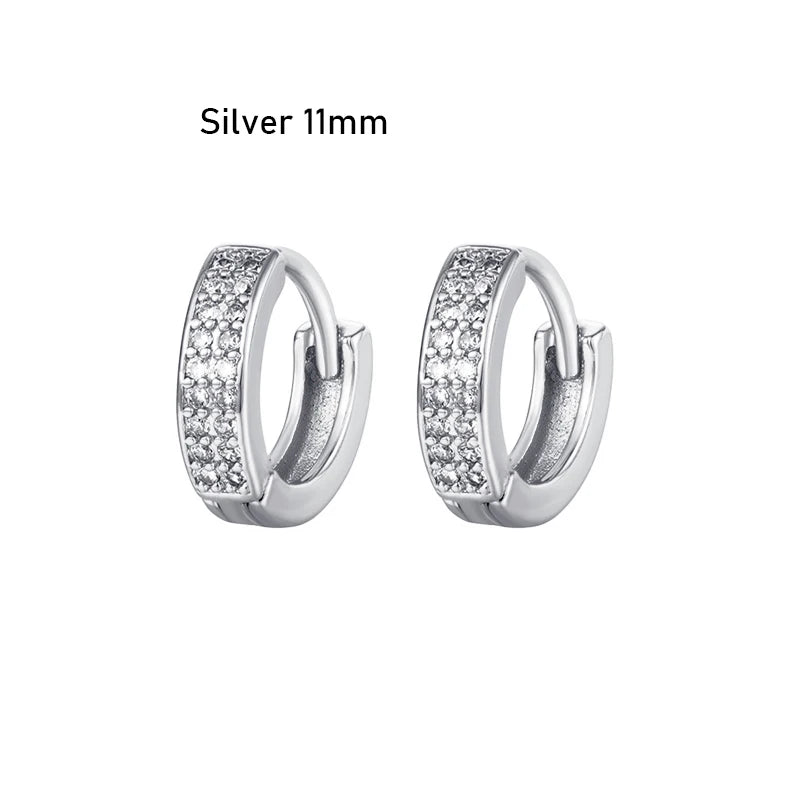CRMYA Gold Silber gefüllt 16mm 14mm 12mm Blumen baumelnde Ohrringe Zirkonia Creolen für Damen Mädchen Schmuck Großhandel