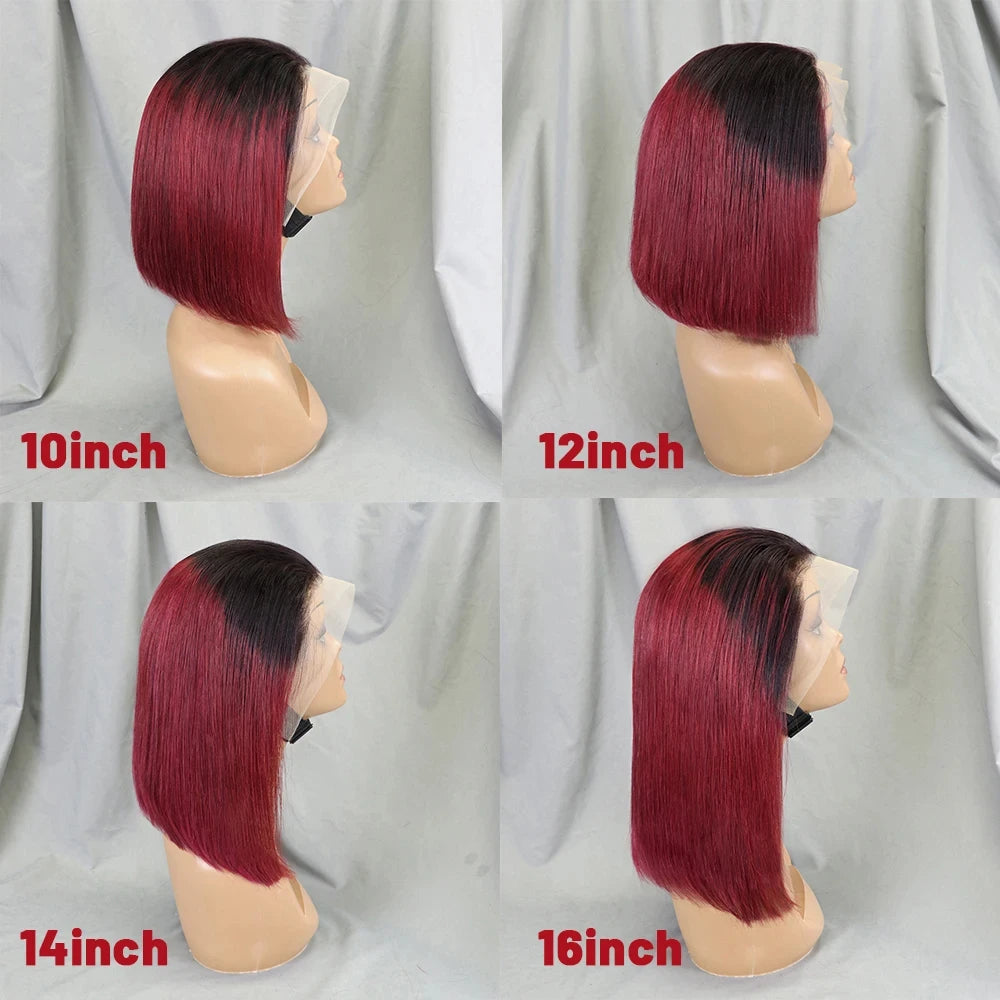 4/30/4 Farbe Echthaar Bob Perücke Glatt 13x4 Lace Front Echthaar Perücken Brasilianische Perücke Kurze Echthaar Bob Perücken Ombre Perücke