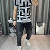 Luxury Men Autumn Knitted Tshirt 2024 Korean O-neck Short Sleeve Top Tees Streetwear Male Social Club Slim Fit Casual T-Shirt