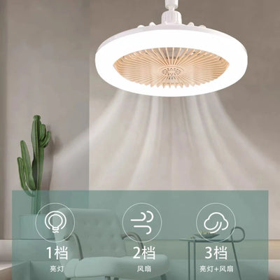 Ceiling Fan with Lighting Lamp Converter Base with Remote Control Ceiling Fan Lamp for Bedroom Living Home Silent 3 Speed