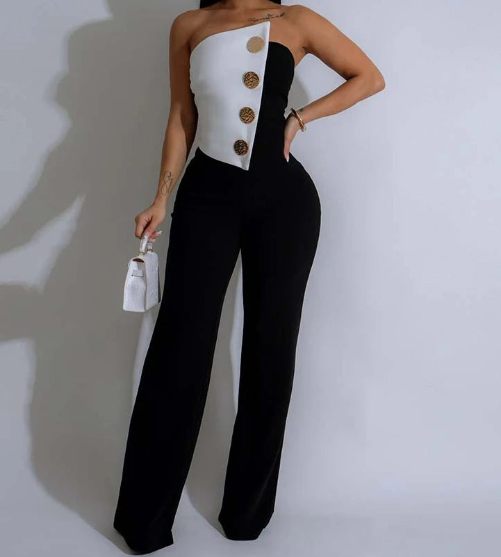 Elegante Jumpsuits für Damen Frühjahr/Sommer 2025 Sexy Spicy Girl Party Button Overalls Streetwear Damen Jumpsuit Hose Fashion