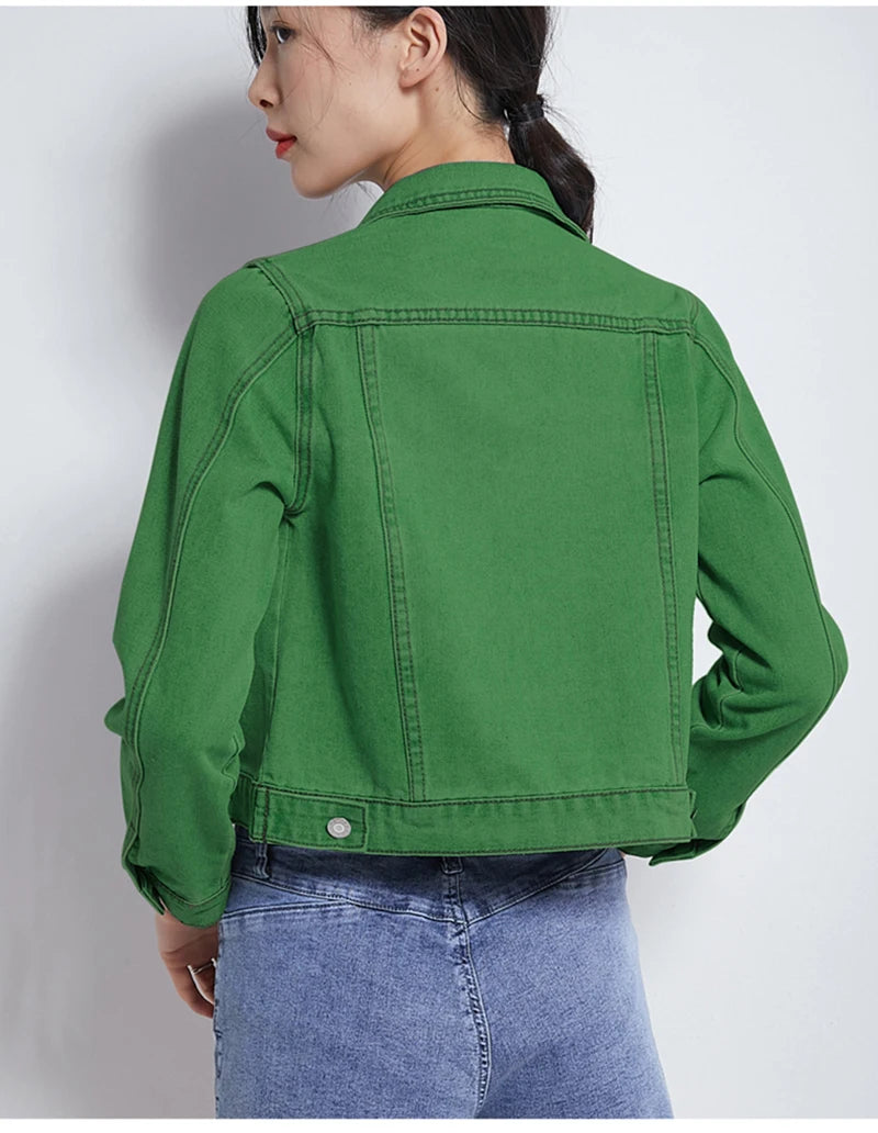 New Women's Denim Jacket Spring and Autumn 2026 Casual Short Denim Jacket Women's Korean Version Solid Color Jacket Clothes