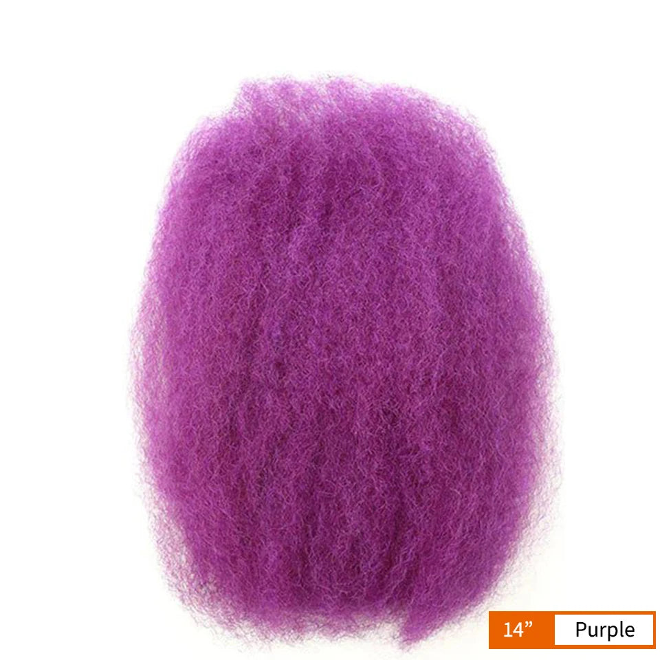 Joedir brasilianisches Remy Haar Afro Kinky Curly Bulk Echthaar zum Flechten von Dreadlocks Haarverlängerungen Häkelzöpfe QVR Haar