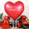 3/1PC 63 Zoll Extra Große Liebesballons Aluminiumfolie Rot Herzförmige Ballons Geburtstag Valentinstag Hochzeitsfeier Dekoration