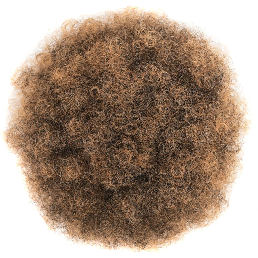 Synthetic Afro Puff Drawstring Ponytail Hair Bun 10 Inch Short Afro Kinkys Curly Afro Bun Extension Hairpieces Large Size