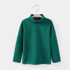 2025 Spring Autumn 2-10 Years Children'S Candy Color Sweet Long Sleeve High Neck Unisex Kids Girl Boy Basic Turtleneck T-Shirt