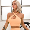 LANTECH Sports Bra Yoga Sportswear Joggings Running Top Training Women Fitness Gym Bra Seamless Workout Activewear Push Up