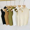 Women Knitted Tank Top Summer Fall Slim Sweater Short Sleeveless Solid Summer Sweaters Hollow Out Pullovers 2026