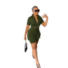 CM.YAYA INS Women's Set Short Sleeve Pocket Front Shirt and Pocket Side Shorts Suit 2023 Cargo Two 2 Piece Set Outfit Tracksuits