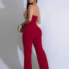 Damen Sommer Trägerloser Jumpsuit Sexy Einteiler Outfits Cut Out Taille Party Jumpsuit Kleidung Damen Langer Rückenfreier Overall