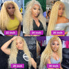 613 Transparente HD-Spitzenfront Echthaarperücke lockig 13x6 Honigblond Deep Wave Full Lace Frontal Perücke Brasilianisch 40 Zoll 250 Dichte