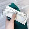 Ultraleichte Blaulichtfilter-Brille für Mädchen, Retro-Grüner Rahmen, schlichte Brille, Blaulichtfilter, transparente Brille für Damen