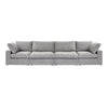 Cloud Modular Sectional Sofa with 2 Storage Ottomans 160.6" Down Filled Comfort U Shaped Sofa Minimalist Wide Deep Seat Couch