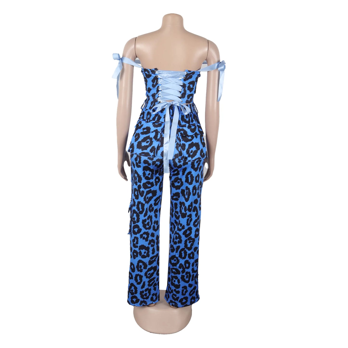 Two Pieces Women Pant Sets Print Matching Set Drawstring Pockets Sleeveless Top Elastic Waist Pants Slim Fit Casual 2026 Spring