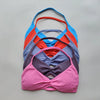 Impact Sports Bra Strappy Backless Yoga Gym Bra Removable Cups Women Workout Clothing Gym Top Halter Sport Bras