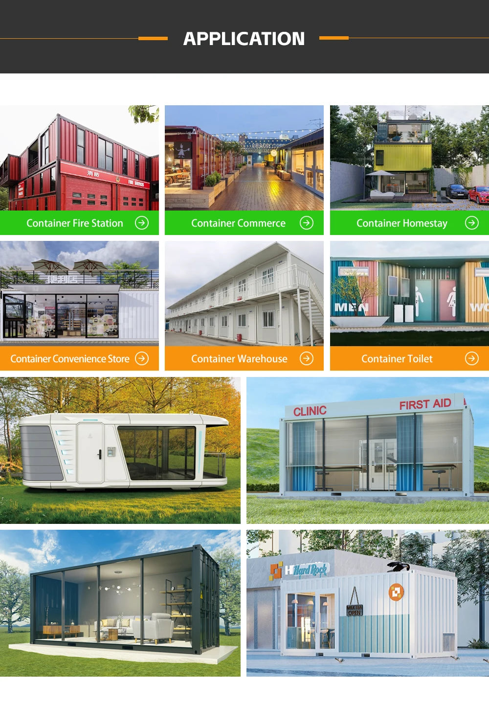 Vorgefertigtes mobiles Tiny House mit leichtem Stahldach, 2, 3, 4, 5 Schlafzimmern, 20 Fuß, 40 Fuß, faltbares, erweiterbares Containerhaus mit Terrasse