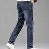 Sommer elastische Herrenjeans Mode Grau Bequeme Business Straight Stretch Baumwolle Casual Denim Hose Marke Männliche Dünne Hosen