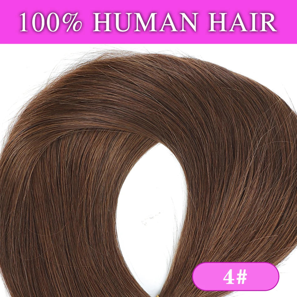 Pre Bonded V Tip Hair Extensions Human Hair Keratin Hair Extensions   12-26 Inch 100 Strand 100% Real Remy Hair Silky Straight
