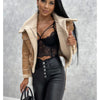 Faux Leather Jackets Women PU Short Thick Warm Black Outwear Female Aviator Retro Lapel Velvet Coat 2023 New Winter Woman Tops