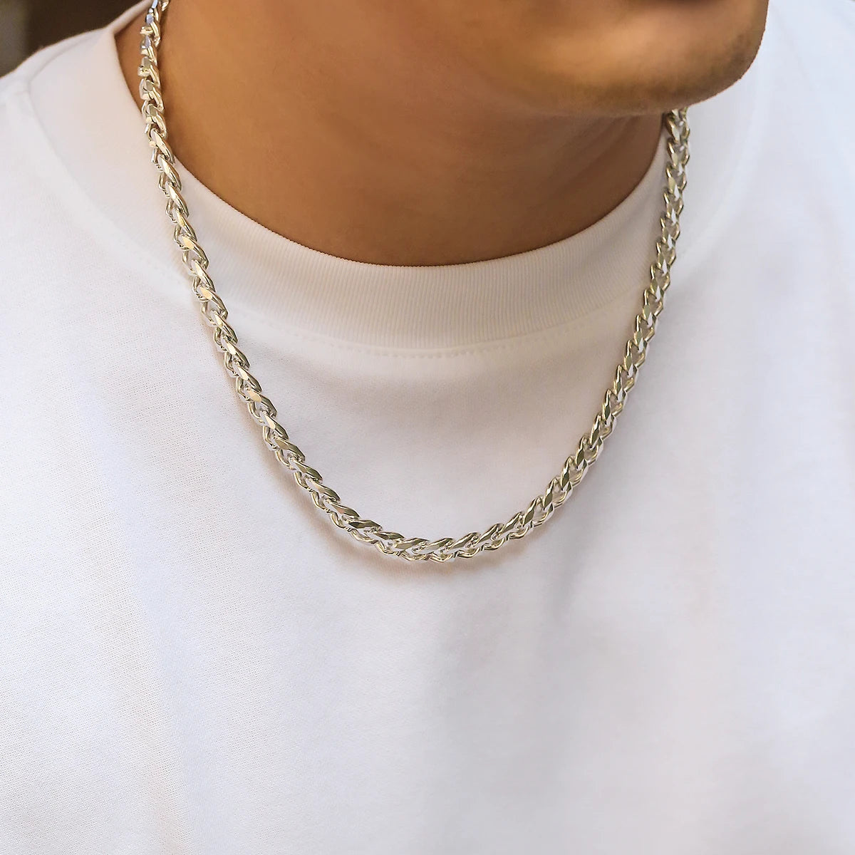 KunJoe Simple Cuban Chain Necklace for Men Gold Color/Black Metal Aluminium Chain On The Neck Choker Jewelry Party Male DIY Gift