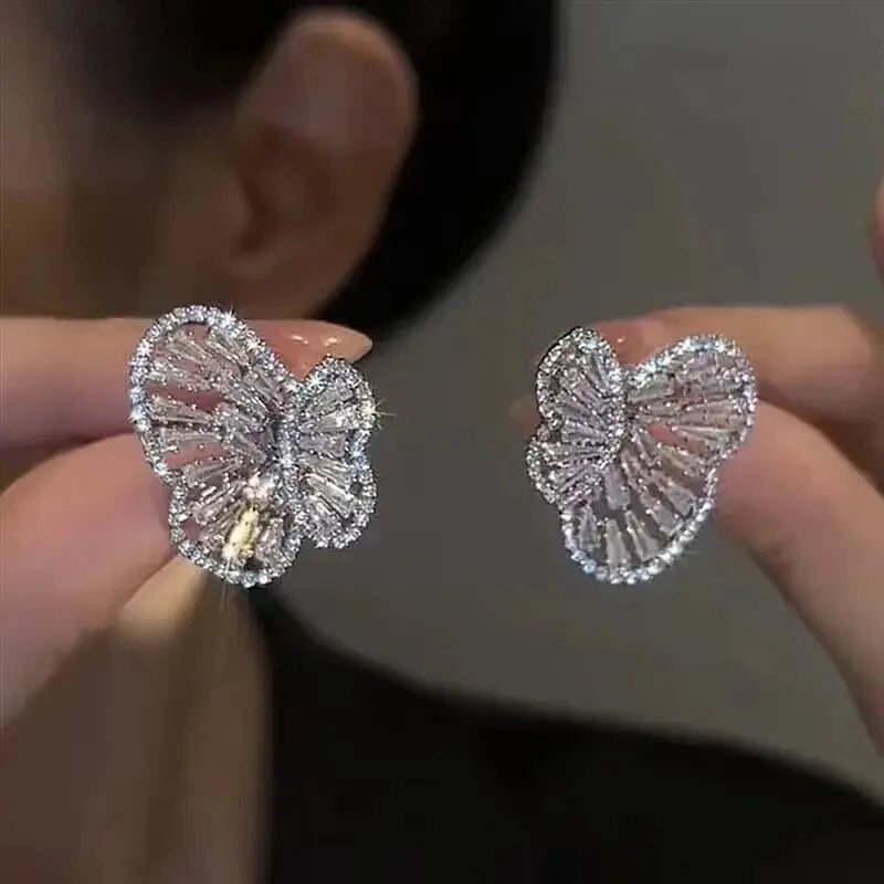 Modische Luxus-Ohrringe mit geometrischen Anhängern für Damen, Hochzeit, Party, Schmuckzubehör, wunderschöne Zirkonia-Braut-Brincos