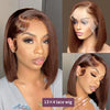 Chocolate Brown Straight Bob Wigs 13x4 Lace Frontal Human Hair Bob Wigs Short Bob Transparent Lace Front Virgin Wigs For Women