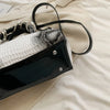 MOODS Designer Luxury Bags For Women Crocodile Pattern Top-handle Shell Bag With Snake Hardware Wild Shoulder Crossbody Handbags