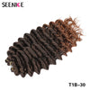 Deep Wavy Twist Synthetische Häkelhaare Afro Lockiges Haar Afrikanische Häkelzöpfe Ombre Blonde Flechthaarverlängerungen für Frauen