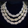 2025 Iced Out Bling Full Paved 5A Cubic Zirconia CZ Heart Charm Infinity Chain Choker Necklace Jewelry For Women Men