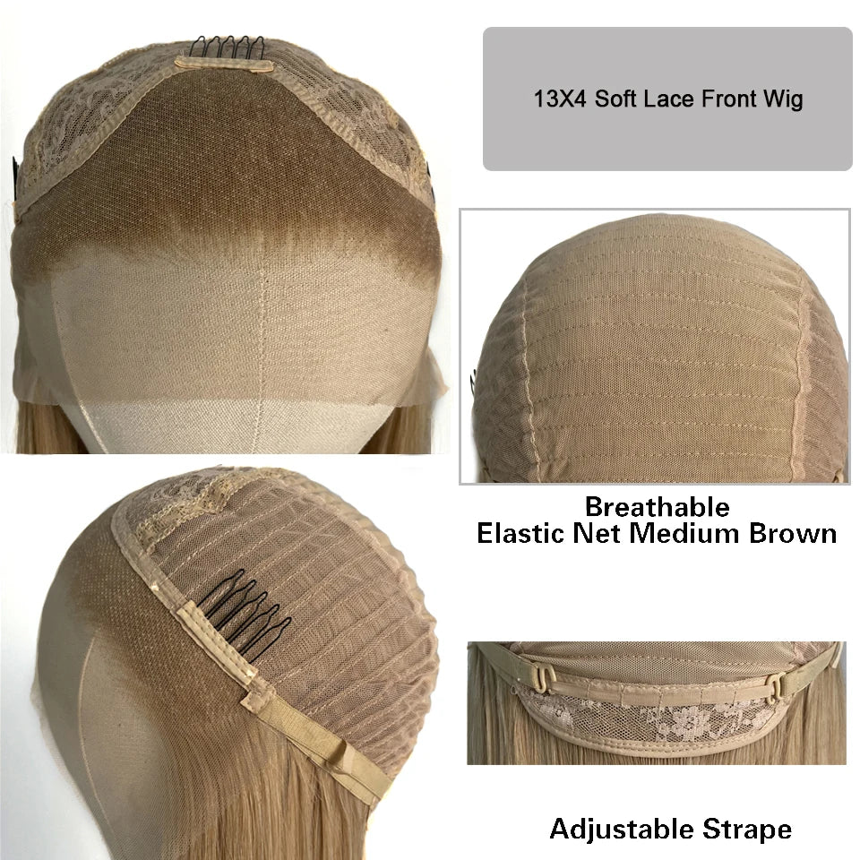 Synthetische Lace Front Perücken Aschblond Gewellte Perücke Weiche Kunsthaar Perücke Front Lace Perücken Cosplay Alltags Party Perücken
