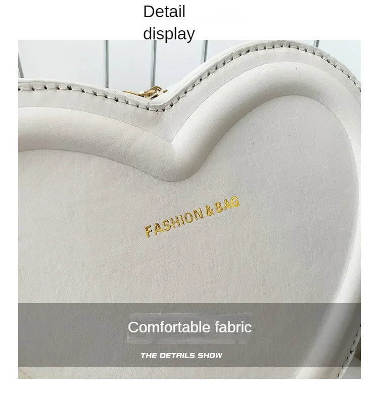 Fashion Heart Shape Crossbody Bags For Women New Solid Pu Leather Shoulder Bag Casual Ladies Handbags Designer Women Bags сумка