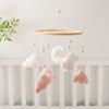 Baby-Kinderbett-Mobile-Rassel-Spielzeug 0-12 Monate Säugling Weicher Filz Teddy Samt Rosa Bär Bettglocke Hängendes Spielzeug Halterung Babybett Mädchen Spielzeug