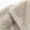 TRAF 2024 Women Fashion Cropped Faux Fur Jacket Coat Long Sleeve Front Snap-button Female Outerwear Chic Lapel Collar Thick Coat