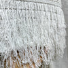 Women's Solid Color Sleeveless Round Neck Slim Fitting Fringe Fur Dress for Summer 2025