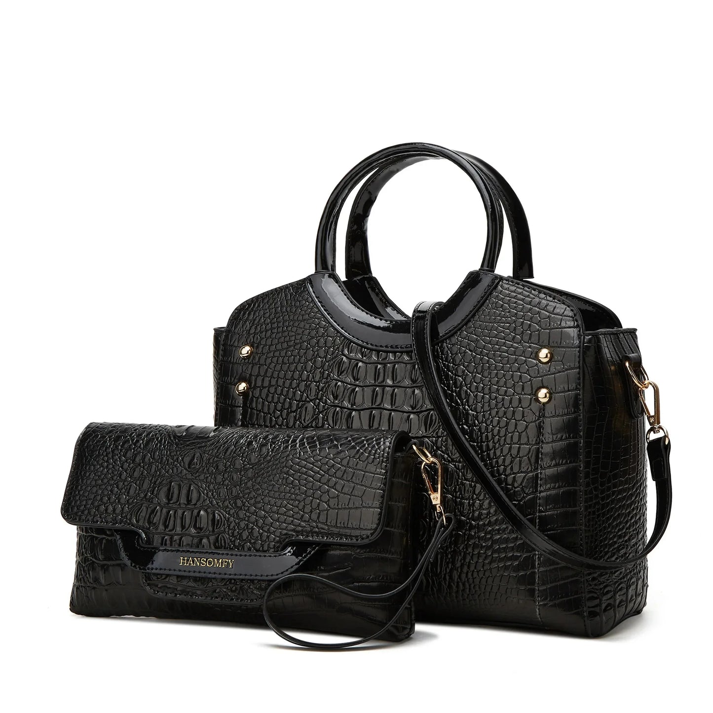 New Fashionable Large Capacity Crocodile Pattern Handbag Trendy Women's Crossbody Bag Quality Single Shoulder Bag Motorcycle Equ